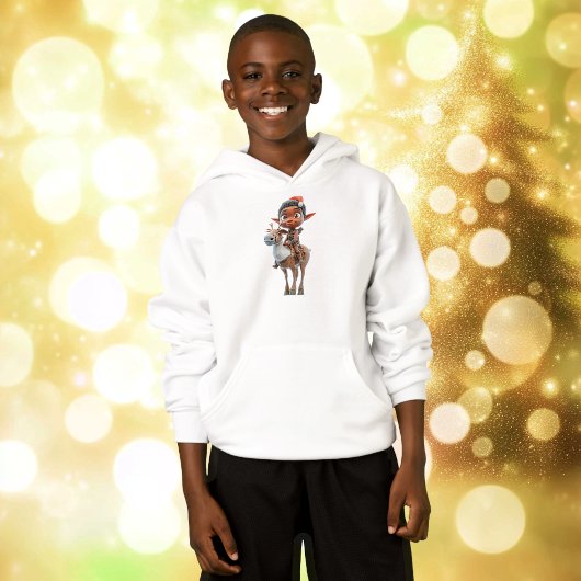 Rendier Rider Kerstmis Elf Boy's Hoodie