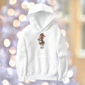 Rendier Rider Kerstmis Elf Meisje Hoodie