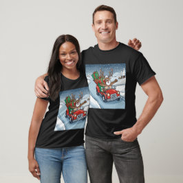 Rendier rijden naar huis voor Kerstmis T-shirt