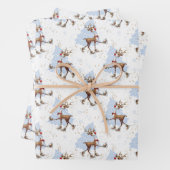 Rendier Rudolph Kerst inpakpapier (In situ)