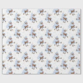 Rendier Rudolph Kerstmis Cadeaupapier (Vlak)