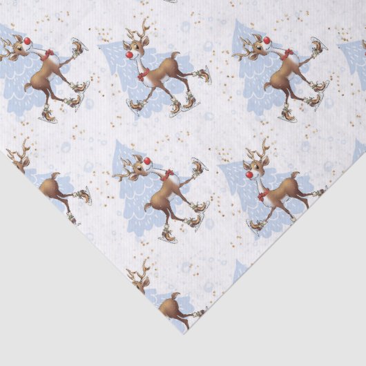 Rendier Rudolph Kerstmis Tissuepapier (Detail)