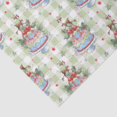 Rendier Rudolph Kersttaart Tissuepapier (Detail)