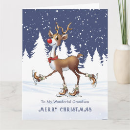 Rendier Rudolph Kleinzoon Kerstmis Kaart