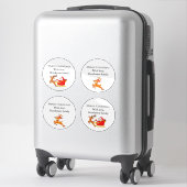 Rendier Santa Claus Custom-Cut Vinyl Sticker (Koffer)