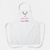 Rendier Santa helper naam handtekening Schort (Voorkant)