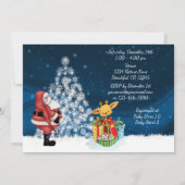 Rendier, Santa, Kerstboom Baby shower uitnodigen Kaart (Achterkant)