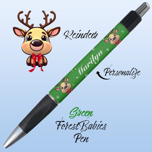Rendier Schattige Grappig Xmas Deer w / Antlers Gr Pen