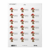 Rendier  Schattigee kerstwensen Etiket (Full Sheet)