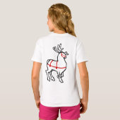 Rendier Shirt Biologische Kerst Meisje T-shirts (Achterkant volledig)