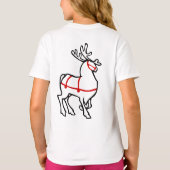 Rendier Shirt Biologische Kerst Meisje T-shirts (Achterkant)