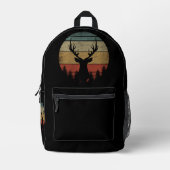 rendier silhouet hertenhoofd bedrukte rugzak (Voorkant)