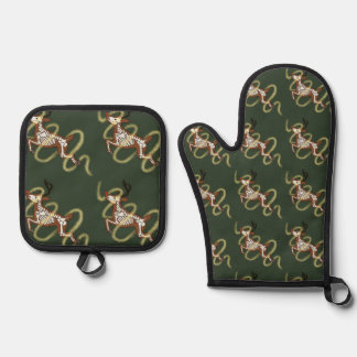 Rendier Skelet Ovenwant & Pannenlap Set