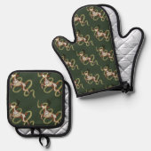 Rendier Skelet Ovenwant & Pannenlap Set (Voorkant / Achterkant)