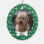 Rendier Sledge Custom Huisdier Puppy Dog Foto Keramisch Ornament (Links)