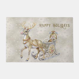 Rendier slee Holiday deurmat