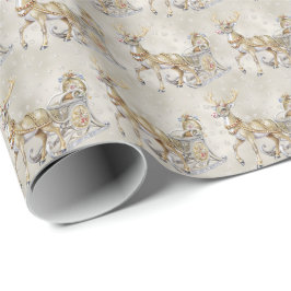 Rendier slee holiday inpakpapier