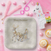 Rendier slee holiday papieren bord (Feest)