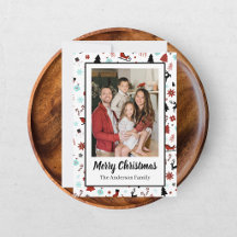 Rendier slee Kerst dennenbomen