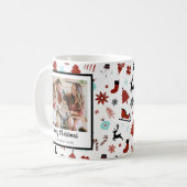 Rendier slee Kerst dennenbomen Koffiemok (Voorkant links)