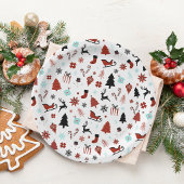 Rendier slee Kerst dennenbomen Papieren Bordje