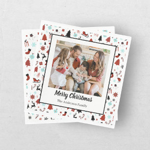 Rendier slee Kerst dennenbomen Servet