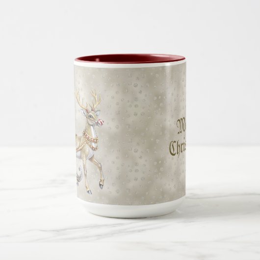 Rendier slee kerst mok (Midden)