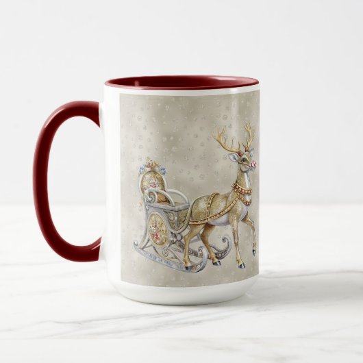 Rendier slee kerst mok (Links)