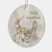 Rendier slee kerst vakantie ornament (Links)