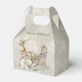 Rendier slee kerstcadeau doos bedankdoosjes (Achterkant)
