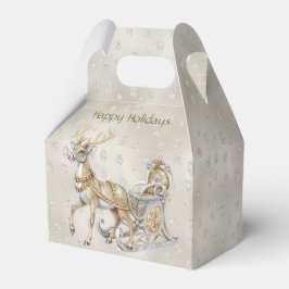 Rendier slee kerstcadeau doos bedankdoosjes