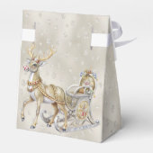 Rendier slee kerstcadeau doos bedankdoosjes (Achterkant)