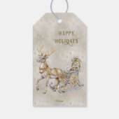 Rendier slee Kerstcadeautag Cadeaulabel (Achterkant)
