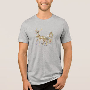 Rendier slee mannen T-shirt