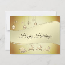 Rendier Sleigh Christmas Balls Briefkaart