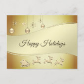 Rendier Sleigh Christmas Balls Briefkaart (Voorkant)