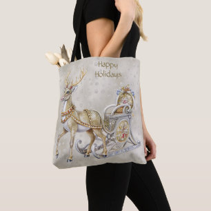 Rendier Sleigh Holiday Canvas tas