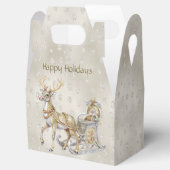 Rendier Sleigh Holiday Gift Box Bedankdoosjes (Geopend)