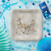 Rendier Sleigh Holiday Paper Bord (Feest)