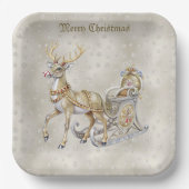 Rendier Sleigh Holiday Paper Bord (Voorkant)