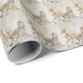 Rendier Sleigh Holiday Wrapping Paper Cadeaupapier (Rol Hoek)