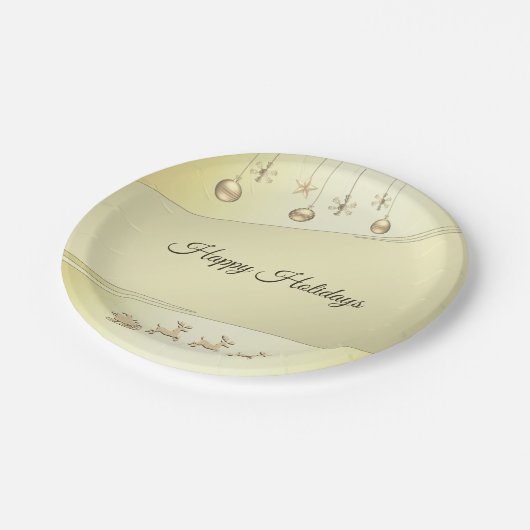 Rendier Sleigh Kerstbal Vakantie Papier Bord (Gekanteld)