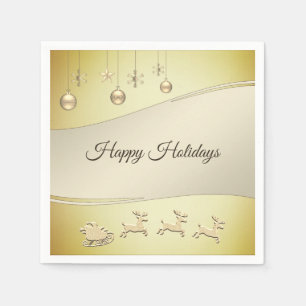 Rendier Sleigh Kerstballen Papieren servet