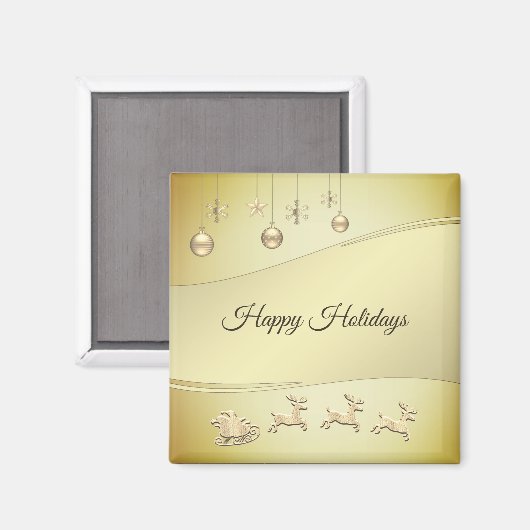 Rendier Sleigh Kerstmagneet Magneet (Voorkant / Achterkant)