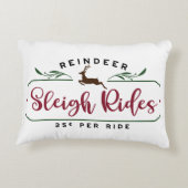 Rendier Sleigh Rides Accent Kussen (Achterkant)