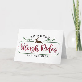Rendier Sleigh Rides Kaart