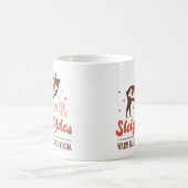 Rendier Sleigh Rides Vintage Kerstmis Koffiemok (Center)