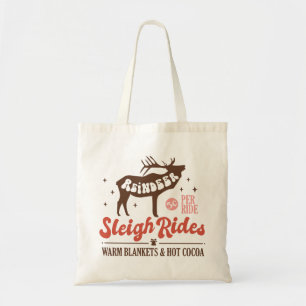 Rendier Sleigh Rides Vintage Kerstmis Tote Bag