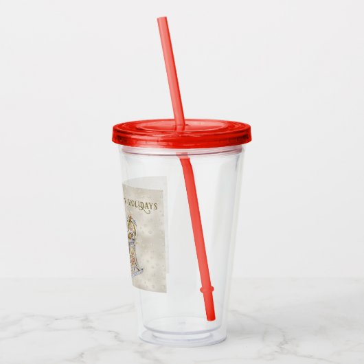 Rendier Sleigh Vakantie Acryl Tumbler Acryl Drinkbeker (Links)