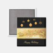 Rendier Sleigh Vakantie Kerstmagneet Magneet (Voorkant / Achterkant)